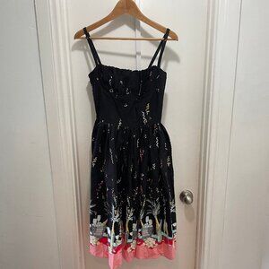 Bernie Dexter champagne print summer cotton dress size 6